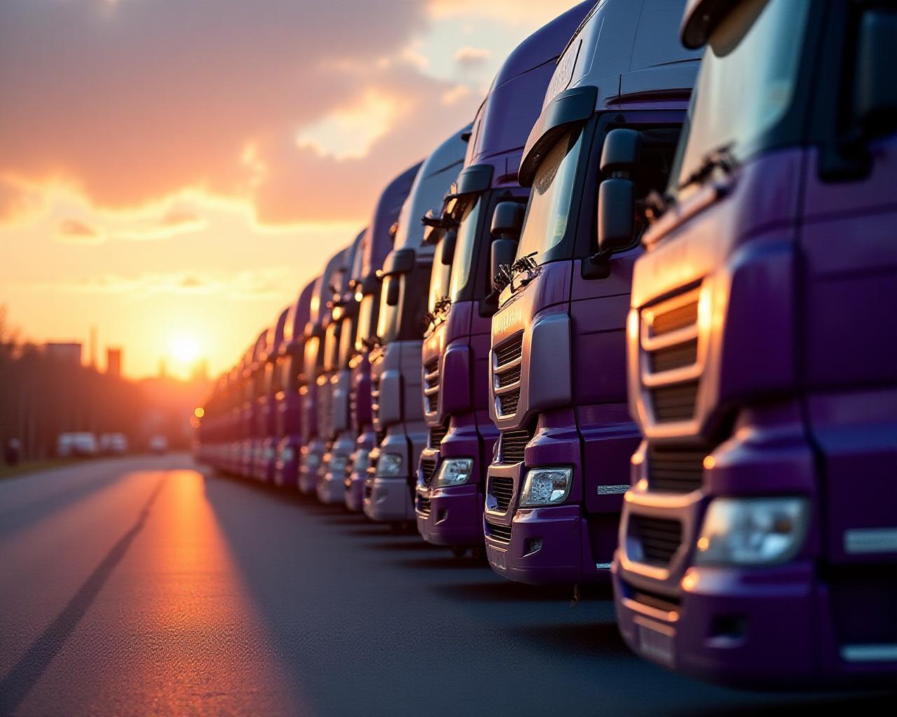 Modern logistics fleet at Elizabeth PA shipping yard