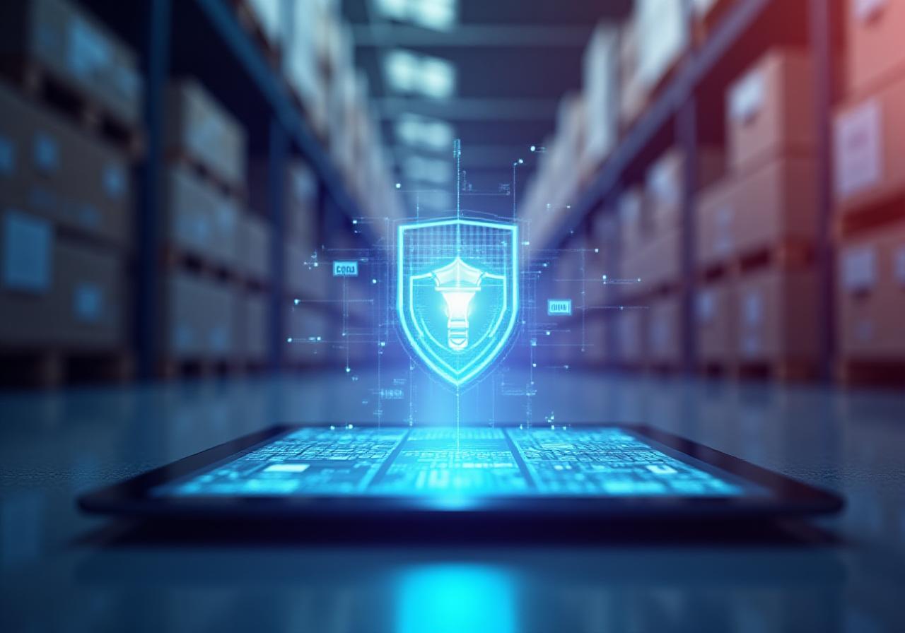 Secure data management and logistics documentation concept
